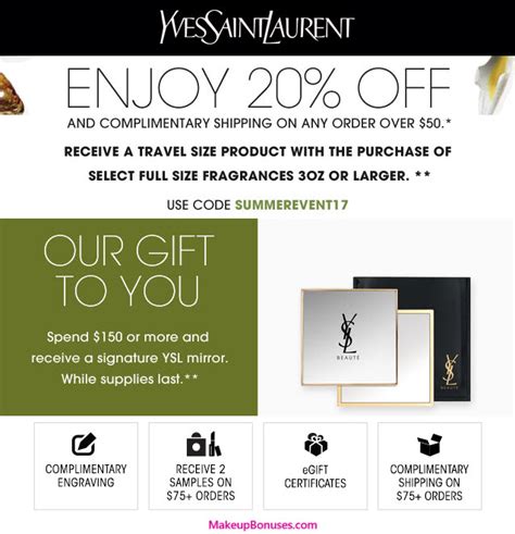 ysl beauty promo code